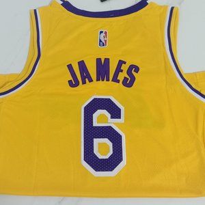 Men's Los Angeles Lakers LeBron James Nike jersey 6#